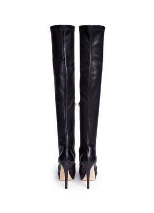 Back View - Click To Enlarge - JIMMY CHOO - 'Mason' stretch nappa leather platform boots