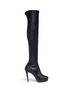Main View - Click To Enlarge - JIMMY CHOO - 'Mason' stretch nappa leather platform boots