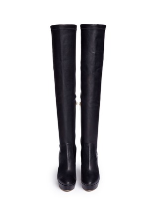 Figure View - Click To Enlarge - JIMMY CHOO - 'Mason' stretch nappa leather platform boots