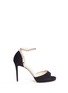 Main View - Click To Enlarge - JIMMY CHOO - 'Pearl 100' mirror leather trim suede sandals