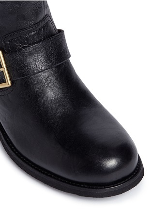Detail View - Click To Enlarge - JIMMY CHOO - 'Youth' buckle leather biker boots