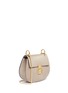 Detail View - Click To Enlarge - CHLOÉ - 'Drew' small leather flap suede shoulder bag