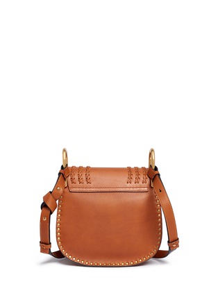 Detail View - Click To Enlarge - CHLOÉ - 'Hudson' small braided leather saddle bag