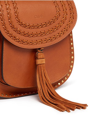 Detail View - Click To Enlarge - CHLOÉ - 'Hudson' small braided leather saddle bag