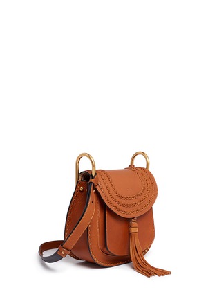Figure View - Click To Enlarge - CHLOÉ - 'Hudson' small braided leather saddle bag
