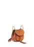 Detail View - Click To Enlarge - CHLOÉ - 'Hudson' mini braided suede saddle bag