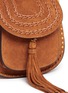 Detail View - Click To Enlarge - CHLOÉ - 'Hudson' mini braided suede saddle bag