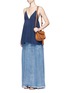 Figure View - Click To Enlarge - CHLOÉ - 'Hudson' mini braided suede saddle bag