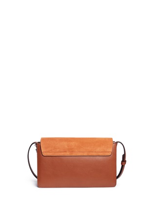 Detail View - Click To Enlarge - CHLOÉ - 'Faye' small suede and leather crossbody bag