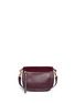 Detail View - Click To Enlarge - CHLOÉ - 'Kurtis' mini suede flap leather crossbody saddle bag