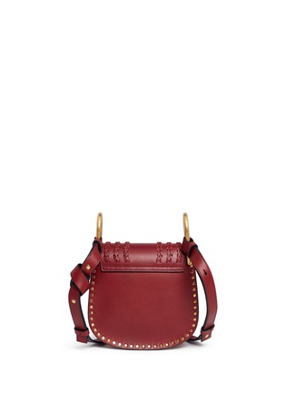 Detail View - Click To Enlarge - CHLOÉ - 'Hudson' mini braided leather saddle bag
