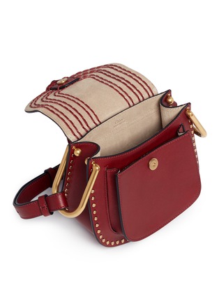 Detail View - Click To Enlarge - CHLOÉ - 'Hudson' mini braided leather saddle bag
