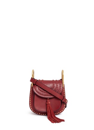 Main View - Click To Enlarge - CHLOÉ - 'Hudson' mini braided leather saddle bag