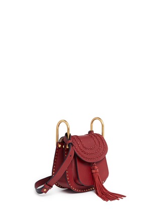 Figure View - Click To Enlarge - CHLOÉ - 'Hudson' mini braided leather saddle bag