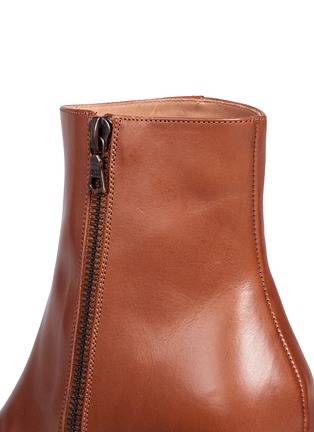 Detail View - Click To Enlarge - DRIES VAN NOTEN - Chunky heel zip leather boots