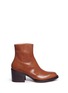 Main View - Click To Enlarge - DRIES VAN NOTEN - Chunky heel zip leather boots