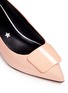 Detail View - Click To Enlarge - PEDDER RED - Enamel plaque patent leather pumps