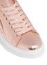 Detail View - Click To Enlarge - PEDDER RED - 'Lory' mirror faux leather sneakers