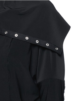 Detail View - Click To Enlarge - NORMA KAMALI - Snap button foldover cape collar jacket