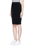 Front View - Click To Enlarge - NORMA KAMALI - Snap button front jersey tube skirt