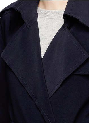 Detail View - Click To Enlarge - NORMA KAMALI - Tie waist bonded jersey trench coat