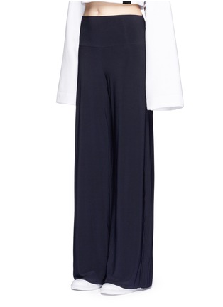 Front View - Click To Enlarge - NORMA KAMALI - Stretch jersey straight leg pants