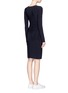 Back View - Click To Enlarge - NORMA KAMALI - Shirred waist stretch jersey dress