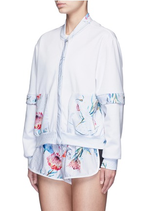 Front View - Click To Enlarge - WE ARE HANDSOME - 'The Botanica' print panelled track jacket