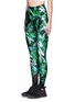 Front View - Click To Enlarge - WE ARE HANDSOME - 'The Retrograde' forest print active leggings