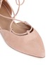 Detail View - Click To Enlarge - STUART WEITZMAN - 'Gilligan' d'Orsay suede lace-up flats
