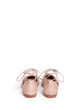 Back View - Click To Enlarge - STUART WEITZMAN - 'Gilligan' d'Orsay suede lace-up flats