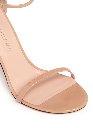 Detail View - Click To Enlarge - STUART WEITZMAN - 'Nudist Song' ankle strap patent leather sandals
