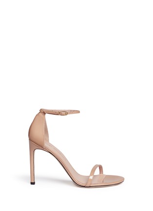 Main View - Click To Enlarge - STUART WEITZMAN - 'Nudist Song' ankle strap patent leather sandals