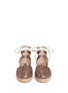 Front View - Click To Enlarge - STUART WEITZMAN - 'Walk My Way' glitter leopard print espadrille sandals