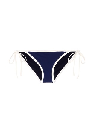 Main View - Click To Enlarge - SOLID & STRIPED - 'The Poppy' side tie bikini bottoms