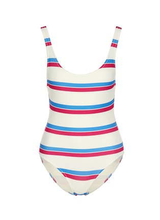 Main View - Click To Enlarge - SOLID & STRIPED - 'The Anne-Marie' stripe one-piece swimsuit