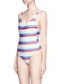 Figure View - Click To Enlarge - SOLID & STRIPED - 'The Anne-Marie' stripe one-piece swimsuit