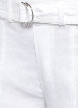 Detail View - Click To Enlarge - VINCE - Belted linen pants