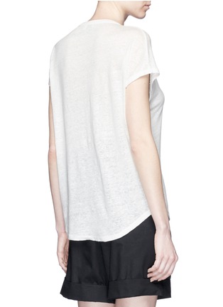 Back View - Click To Enlarge - VINCE - Linen cocoon Henley top