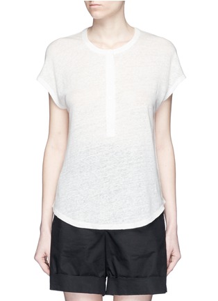 Main View - Click To Enlarge - VINCE - Linen cocoon Henley top