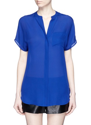 Main View - Click To Enlarge - VINCE - Cap sleeve silk chiffon blouse