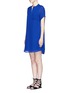 Front View - Click To Enlarge - VINCE - Cap sleeve silk chiffon popover dress