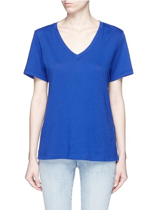 Main View - Click To Enlarge - VINCE - Pima cotton relaxed V-neck T-shirt