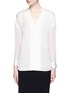 Main View - Click To Enlarge - VINCE - Embroidered V-neck satin blouse