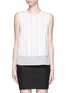 Main View - Click To Enlarge - VINCE - Stripe stitch layered silk shell top