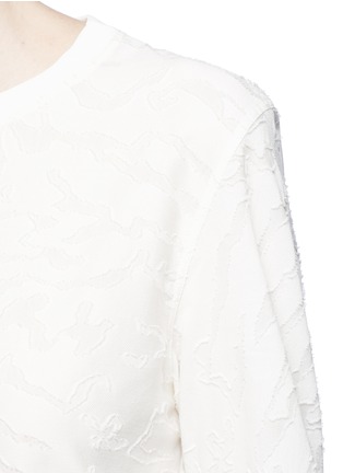 Detail View - Click To Enlarge - VINCE - Burnout jacquard cotton-silk sweatshirt