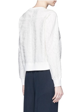 Back View - Click To Enlarge - VINCE - Burnout jacquard cotton-silk sweatshirt