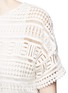 Detail View - Click To Enlarge - VINCE - Geometric lace layered T-shirt