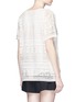 Back View - Click To Enlarge - VINCE - Geometric lace layered T-shirt
