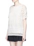 Front View - Click To Enlarge - VINCE - Geometric lace layered T-shirt